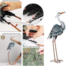 TERESA'S COLLECTIONS Garden Decor Blue Heron Sculptures & Statues Decor, 33.8 Inch Coastal Metal Cranes Decoy for Outdoor Outside Yard Art Patio Pond Pool Lawn Decorations,Housewarming Gift by GreenHaven Gardens