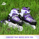 Adjustable Inline Skates for Kids, Teens, and Adults – ABEC-7 Bearings, PU Wheels, Comfortable Fit, for Indoor and Outdoor Skating by TinyTreasures Baby Boutique