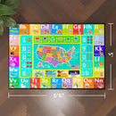 ABC Rug for Kids Playroom, 5'x 6'6" Washable Classroom Area Rugs, Educational Learning Mat with Alphabet Numbers Animals Seasons Shapes for Classroom Preschool Playroom by TinyTreasures Baby Boutique