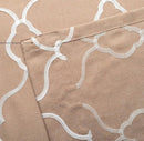 MIUCO Moroccan Embroidered Semi Sheer Curtains Faux Linen Grommet Curtains for Living Room 52 x 84 Inch 2 Panels Set, Taupe by CozyNest Decor