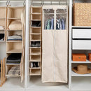 Household Essentials Hanging Shoe Organizer, 10 Wide Cubbies with Cedarline Pockets, Heavy-Duty Cotton Canvas, Removable and Industrial Hooks, Natural by CozyNest Decor