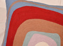 Kandinsky Modern Pillow Cover - Ruby Abstract Pillows | Contemporary Pillows | Mid Century Chair Cushions | Handmade Wool Size 18x18 by CozyNest Decor