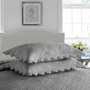 MarCielo 3-Piece 100% Cotton Oversized Bedspread Lightweight Quilt Coverlet Embroidery Farmhouse Bedding Set (Tk Light Grey, Oversized Queen (100"x106")) by CozyNest Decor