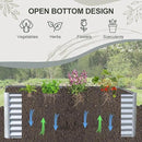 Domi Raised Garden Beds Outdoor, 6x3x2ft Thickening Tall Metal Rectangular Deep Root Box Planter for Vegetables, Flowers, Herbs, and Succulents 2" Deep w/ 256 Gallon Capacity - Silvery by GreenHaven Gardens