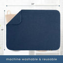 S&T INC. Dish Drying Mat XL, 18” x 24”, Absorbent Microfiber Kitchen Counter Mat, Dish Drying Pad for Dishes, Utensils, Pots and Pans, Extra Large, Navy by CozyNest Decor