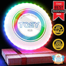 TOSY Flying Disc - 16 Million Colors RGB or 36 LEDs, Extremely Bright, Smart Modes, Camping Essentials for Teens/Kids/Adults/Men/Boys/Girls, Auto Light Up, Rechargeable, Waterproof, 175g by TinyTreasures Baby Boutique