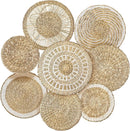 Xuhal Set of 8 Hanging Woven Wall Basket Handmade Decorative Rustic Boho Basket Decor Handcrafted Wicker Round Seagrass Wall Art for Home Kitchen Farmhouse Table Living Room by GreenHaven Gardens