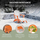 WestinTrends Outdoor Ottoman, Patio Adirondack Ottoman Foot Rest, All Weather Poly Lumber Folding Foot Stool for Adirondack Chair, Widely Used for Outside Porch Pool Lawn Backyard, Orange by CozyNest Decor