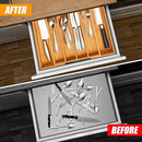 Bellsal Silverware Organizer Kitchen Drawer Organizer Expandable Bamboo Utensil Holder Cutlery Tray for Kitchen Utensil and Flatware Bedroom Office by CozyNest Decor