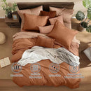 Monbix California King Comforter Set - 7 Pieces Cationic Dyeing Autumn Leaf Bed in a Bag Cal King Bed Sets with Comforter, Sheets, Pillowcases & Shams, Reversible Bedding Comforters Sets (108 * 92) by CozyNest Decor