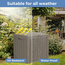 55 Gallon Outdoor Storage Box Waterproof Lockable Resin Deck Box Large, Patio Storage Bin for Pool Accessories Cushion Furniture, Garden Tools, UV-Resistant Outside Delivery Grey by GreenHaven Gardens