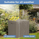 35 Gallon Resin Deck Box, Waterproof Outdoor Storage Bin for Patio, Poolside, and Garden, Lockable & UV-Resistant,Grey by CozyNest Decor