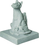 EMSCO Group Smiling Dragon Statue – Natural Jade Green Appearance – Made of Resin – Lightweight – 21” Height by GreenHaven Gardens