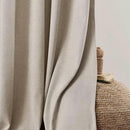 Joydeco Faux Linen Curtains 72 Inch Length 2 Panels Set, Light Filtering Curtains for Bedroom, 52 Inches Wide Living Room Drapes with Rod Pockets (52x72 inch, Birch) by CozyNest Decor