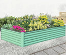 Domi Galvanized Raised Garden Bed, Outdoor Planter Garden Boxes Large Metal Planter Box for Gardening Vegetables Fruits Flowers, Green (8x4x1.5ft) by GreenHaven Gardens