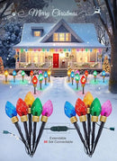 Strawberry Jumbo C9 Christmas Pathway Lights Outdoor - 2 Pack Total 17 Feet 10 LED C9 Christmas Lights, Jumbo Bulb Outdoor Decorations for Yard Lawn Holiday Outside by GreenHaven Gardens