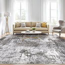 8x10 Area Rugs Living Room: Washable Large Abstract Modern Soft Rug Stain Resistant Indoor Floor Non Slip Accent Carpet for Bedroom Nursery Playroom Office Dining Room Dorm Home House- Black Grey by TinyTreasures Baby Boutique