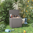 31 Gallon Resin Deck Box, Lockable Patio Outdoor Storage Box for Furniture, Garden Tools and Tools Storage, Waterproof Outside Storage Boxes - Grey by GreenHaven Gardens
