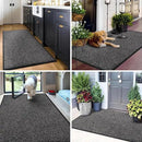 Mibao Front Door Mat, Dirt Trapper Welcome Mat for Outdoor Indoor, Non-Slip Waterproof Doormat, Durable Machine Washable Low Profile Entry Rug for Back Door Outside Patio Porch, 48" x 24", Grey by CozyNest Decor