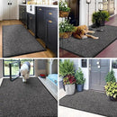 Mibao Front Door Mat, Dirt Trapper Welcome Mat for Outdoor Indoor, Non-Slip Waterproof Doormat, Durable Machine Washable Low Profile Entry Rug for Back Door Outside Patio Porch, 60" x 36", Grey by CozyNest Decor