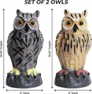 Galashield Owl Decoy to Scare Birds Away | Plastic Owls to Scare Birds Away | Owl Statue for Garden & Outdoors by Galashield [Set of 2] by GreenHaven Gardens