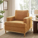 Oversized Accent Chair, Mid Century Modern Upholstered Armchair for Living Room, Comfy Chair for Bedroom Reading Chair, Single Sofa for Small Space with Rubberwood Base by CozyNest Decor