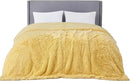 Bedsure GentleSoft Fluffy Yellow Blankets Queen Size for Bed, Thick Sherpa Faux Fur Fleece Fuzzy Plush Winter Warm Heavy Soft Full Queen Blankets, Bedroom Decor Yellow Cozy Gifts for Women Men, 90x90 by CozyNest Decor