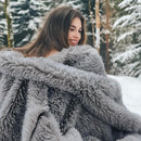 Bedsure GentleSoft Fuzzy Sherpa Faux Fur Twin Blanket Grey Cozy Gifts for Women Men, Soft Fleece Plush Warm Minky Thick Blanket Twin Size for Bed, Couch, Dorm Essentials Grey Room Decor Gifts, 60x80 by CozyNest Decor