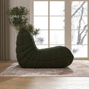 Bean Bag Chair, Fireside Chair Bean Bag Sofa Large Bean Bag Chair for Adults, Bean Bag Chairs for Teens with High Density Comfortable Foam, Memory Foam Bean Bag for Living Room, Bedroom (Green) by CozyNest Decor