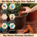 6 Pack Terracotta Watering Spikes for Indoor and Outdoor Plants - Simple and Easy Setup - Keep Plants Happy and Watered While You are Away by GreenHaven Gardens