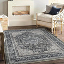 Area Rug 5'x7' Washable Rug Traditional Floor Cover Thin Retro Kitchen Indoor Distressed Non Slip Carpet for Living Room Bedroom Dining Room by TinyTreasures Baby Boutique