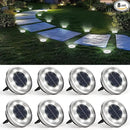 SOLPEX 8 Pack Solar Ground Lights Outdoor Waterproof, Solar Powered Pathway Lights, Landscape Lighting for Garden Walkway Driveway Backyard Decor (Cool White) by GreenHaven Gardens
