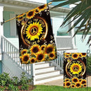 FLAGWIX 30x40 House Flag, Sunflower, Hippie Peace Flag - Double Sided, Heavy Duty Canvas, Fade Resistant - House Flags, Decorations For Home, Outside, Indoor, Outdoor Decor Flag with Grommets by GreenHaven Gardens