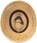 Palm Leaf Straw Trilby Wide Brim Fedora Golf Sun Hat for Men or Women, UV UPF Protection Natural by GreenHaven Gardens