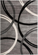 Rugshop Modern Wavy Circles Design Area Rug 4' x 6' Gray by TinyTreasures Baby Boutique
