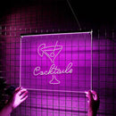 Personalized Beer O'Clock Neon Sign, Custom Wall Sign for Home Bar, Man Cave, Pub, Game Room, LED Beer Light Decor (Cocktail Bar) by CozyNest Decor