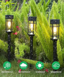 8 Pack Solar Pathway Lights Outdoor, Waterproof Solar Lights Outdoor with Metal & Glass Design - Auto On/Off, Long-Lasting, Landscape Lighting for Garden, Yard, Lawn, Driveway, Walkway by GreenHaven Gardens