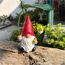 Garden Gnome Statue Decoration with Leaf Umbrella, 6.5” Figurine Ornament for Indoor Outdoor Home Patio Yard Lawn, for Gnome Lovers & Garden Enthusiasts，Mom，Women by CozyNest Decor
