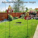 hogardeck Large Wind Spinners Outdoor, 93.3" Metal Tulip Wind Spinner with Stake, 360° Rotating Yard Art, Kinetic Flame Wind Sculptures for Home Lawn Backyard Patio Garden Decor (Red, Golden) by CozyNest Decor