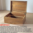 Wooden Keepsake Box Large - Personalized Memory Box, Acacia Wood Chest with Lid, Engraved Hidden Message, Decorative Memorabilia Boxes for Love Letters, Wedding Photos, Rustic Storage, 11x8x4.75 in by TinyTreasures Baby Boutique