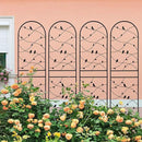 Metal Garden Trellis Rustproof Trellis for Climbing Plants Outdoor Flower Support Bird Deco (Black-4 Pack, 71"x19.7") by GreenHaven Gardens