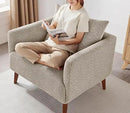 Oversized Accent Chair Modern Boucle Armchair for Living Room Sets of 2 - 37" Wide & Cozy Reading Accent Chair with Solid Wood Legs, Camel Upholstered Lounge Chair for Bedroom & Office(Easy Assembly) by CozyNest Decor