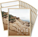 Haus and Hues 11x14 Natural Oak Wood Picture Frames Set of 25 - Premium Bulk Picture Frames 11x14 Bundle - Elegant Gallery Wall Frame Set for Posters, Art Display - Ideal for Wall Decor in Home & by CozyNest Decor