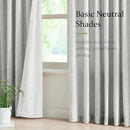 FMFUNCTEX Pinch Pleated Curtains 96 Inches Long for Living Room, Grey Semi Sheer Faux Linen Textured Pleat Drapes for Bedroom with Hooks, Light Filtering Farmhouse Window Drapes 2 Panels by CozyNest Decor