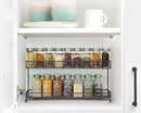 CAXXA 2 PK 2 Tier Mesh Kitchen Counter-top or Wall Mount Spice Rack Jars Storage Organizer, Bronze by CozyNest Decor