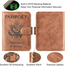 Passport Holder Cover Wallet Travel Essentials Leather Rfid Blocking Case Vacation Luggage Must Haves Travel Accessories for Men Women (120