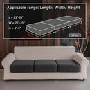 Couch Cushion Covers for Sectional Sofa, Stretch Soft Sofa Slipcovers Washable Wear-Resistant Universal Furniture Protector for Living Room(3 Seaters Covers, Dark Gray) by CozyNest Decor