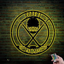 Custom Hockey Medal Holder - Personalized Hockey Wall Sign, Medal Hanger Display Rack with LED Light, Hockey Decor for Boys, Man Cave, Players, Coaches, Fans Gift by CozyNest Decor