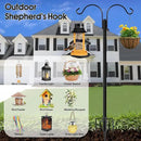 Ottsuls Bird Feeder Pole, 2 Pack 76 INCH Double Shepherds Hooks for Outdoor, with 5 Base Prongs Heavy Duty Tall Garden Planter Hooks for Hanging Flower Basket, Lantern, Hummingbird Feeder by GreenHaven Gardens
