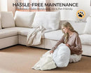 Oversized Modular Sofa Comfy Cloud Couch with Storage, Extra Deep Plush Sectional Sofa Set for Living Room, Covers Washable, Chenille, Olar (White, 8-Seater with Corner & 2 Ottomans, u-Shaped) by CozyNest Decor